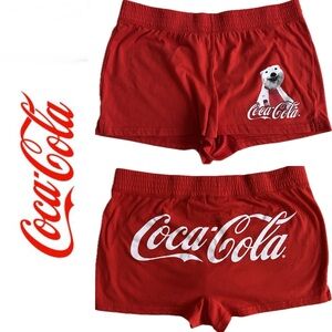 🥤Rare Coca-Cola Polar Bear Shorty Shorts | Cotton Blend | Size Medium